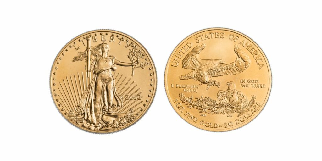 American Gold Eagle 1 oz. Gold Coin front and back