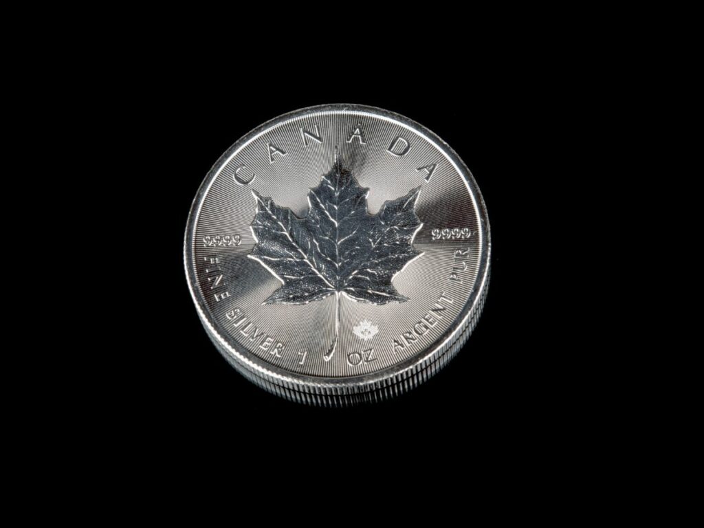 Canadian Silver Maple Leaf Coin.